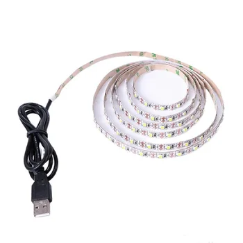 USB LED Strip Světlo 5V 2835 Teplá Bílá/Modrá/Červená/Zelená/Bílá/Růžová/Fialová Vodotěsné Pásky Lampa pro TV v Kabinetu Podsvícení