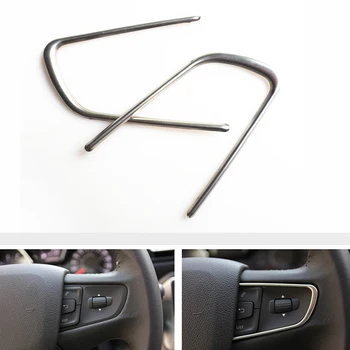 Z nerezové oceli Auto Volant Ozdobné Lišty Krycí Lišta Samolepky Vhodné Pro Peugeot 408 508 2014 2015