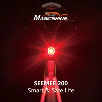 Nové MAGICSHINE SEEMEE 200 Smart Bike zadní Světlo W/Senzor Okolního Světla Max 200 Lumenů Napájení Montážní Umístění