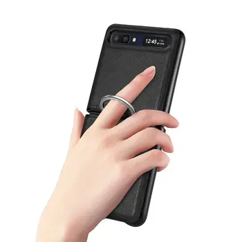 Anti-Knock Módní Kožené Pouzdro pro Samsung Galaxy Z Flip Flip3 Flip 3 5G Non-otisků prstů Mobilní Telefon Kryt Coque