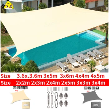 420D ultrafialové sluneční clona nepromokavá náměstí obdélníkový zahradní strop bazén stropu markýza kempování stanu, markýzy