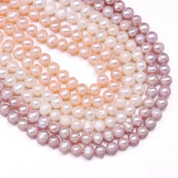 Přírodní Sladkovodní Pearl Korálky Vysoké Kvality Sférických Punč Volné Korálky pro DIY Elegantní Náhrdelník Náramek Šperky