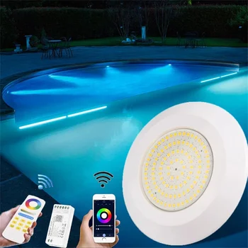 12W LED Podvodní Ponorné Bazén Světlo Noční Lampy Inteligentní APLIKACE RGB s Controlle Vodotěsný Venkovní Zahrady Reflektor