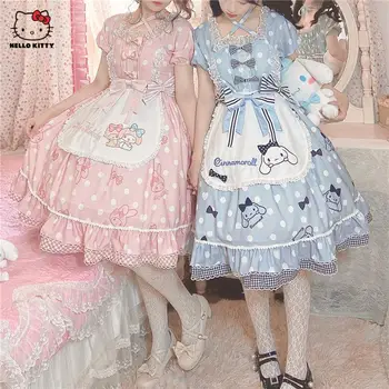 Sanrio Roli Hrát Princezna Kostým Kreslený My Melody Cinnamonroll Jk Alice Lolita Šaty Oblečení Dívka Narozeninovou Oslavu Oblečení