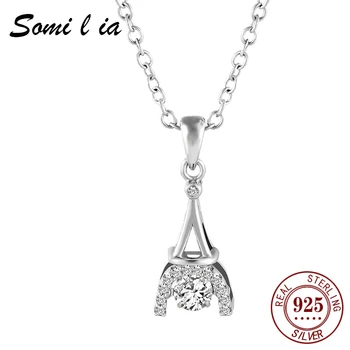 SOMILIA Autentické 925 Sterling Silver Smart Eiffelova Věž Náhrdelník pro Ženy Řetěz Odkaz Náhrdelníky Stříbro 925 Šperky SML1905