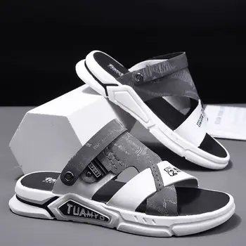 Qmaigie Pánské outdoorové Sandály kožené 2022 Letní módní trend Sandály luxusní značky návrhář Příležitostné Jízdy boty plážové Pantofle