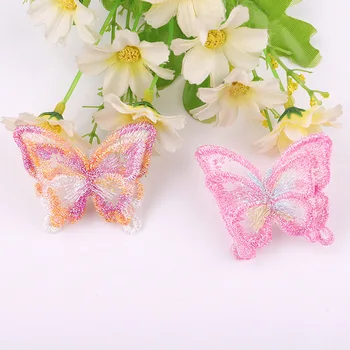 12ks/lot 5*4.2 cm Vyšívané Barevné Butterfly hadříkem záplaty, Nášivky na Oblečení Sewing Supplies DIY Vlasy Klip Příslušenství