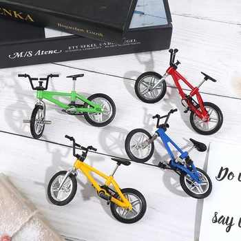 Mini Bike S Brzdou Lano Slitiny Bmx Funkční Horské Kolo Model Hračky Děti Dárek Finger Bmx Bike Hračky Pro Kluky