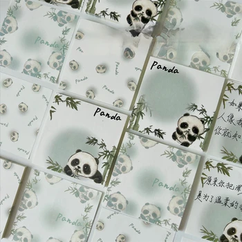 Kreslený Panda Sticky Note Pad Lepicí Zpráva Konstatuje, Škola, Papírnictví