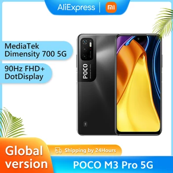 Globální Verze POCO M3 Pro 5G Smartphone NFC 64GB/128GB Dimensity 700 Octa Core 90Hz 6.5