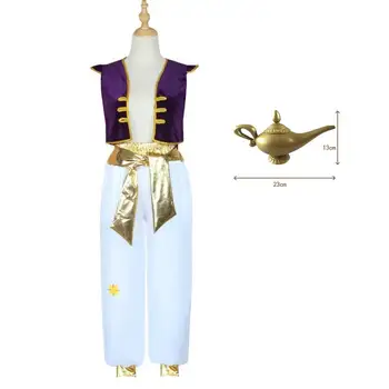 Děti Dospělé Nóbl Arabského Prince Cosplay Čepice Vesty Kalhoty Konvice Chlapci Bájný Princ Aladin Halloween Kostým