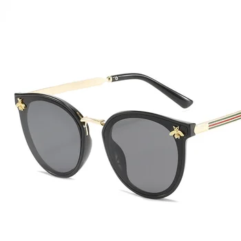 Luxusní Kulaté sluneční Brýle, Ženy Módní Včelka Brýle Muži Ženy Značky Design Sluneční Brýle Vintage Růžové Shads Pro Ženy UV400