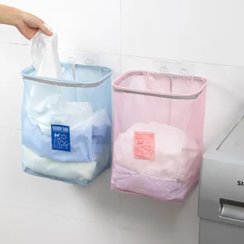 Skládací Nástěnný laundary koš koupelna špinavé oblečení organizátor Skládací tkané laundary bránit domácí sotorage mesh tašky