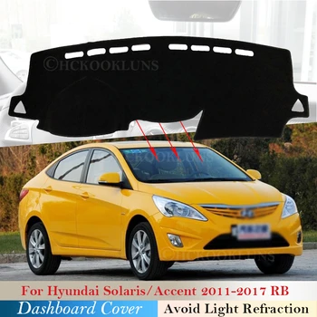 Palubní deska Krycí Ochranná Podložka pro Hyundai Solaris Akcent 2011~2017 RB Auto Příslušenství palubní Desce sluneční Clony Koberce 2014 2015 2016