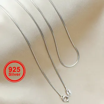 1MM Tlustý Had Řetěz Náhrdelník Solid 925 Sterling Silver Náhrdelník DIY Šperky Dodávky 1322056