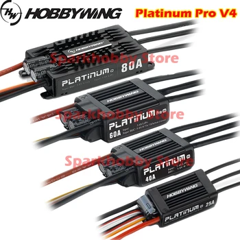 Původní Hobbywing Platinum Pro 25A 40A 60A 80A 120A V4 Střídavý ESC Electronic Speed Controller Používá pro 450-480 Heli Třídy RC