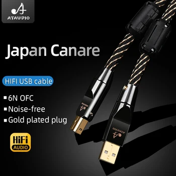 Hi-fi USB OTG Kabel USB Typ B USB Kabel 6N OFC Typ C Typ B Audio Kabel Dekodér DAC Zvuková Karta-A, B, Štít, USB Kab