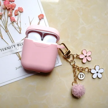 Roztomilé Japonské Luxusní Třešňový Květ Pouzdro pro Apple Airpods 1 2 Příslušenství Bluetooth Sluchátka, Ochranný Kryt, Taška, Klíč, Prsten Popruh