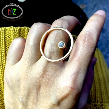 F. J4Z 2020 Trend Módní Navržen tak, Prst Prsten pro Ženy Kámen Velký Kruh Geo Top Kroužky Drahokamu Dámské Prsteny Šperky Vánoce