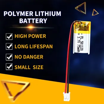 3.7 V 75mAh 501120 Lithium Polymer Li-Po, li-ion Dobíjecí Baterie Lipo buňky Pro DVR advocam FD Video Recorder Registrátora