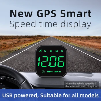 Univerzální HUD Head Up Display LED Digitální Měřidlo Pro Auto Rychlost GPS Speedometer Dash Tachometru Připomenutí 5V Zobrazení Rychlosti Motocyklu