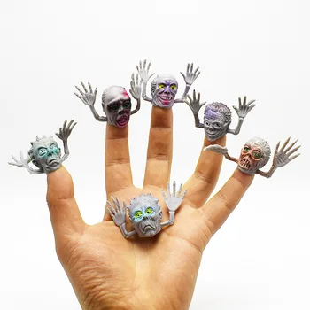 Novinka malé monstrum prst loutka hračky mini duch hlavy zombie vyprávění loutkové ruku PVC toy party halloween dárek pro děti