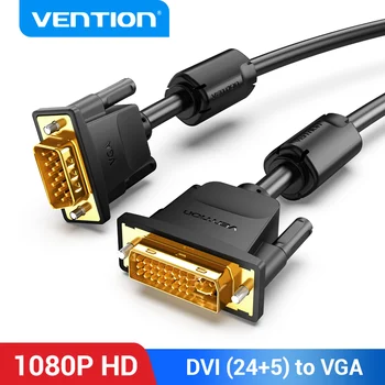 Intervence DVI na VGA Kabel 1080P 60Hz DVI-I 24+5 DVI zástrčka-VGA Samec Adaptér Převodník pro Laptop, Monitor Kabel VGA Kabel DVI