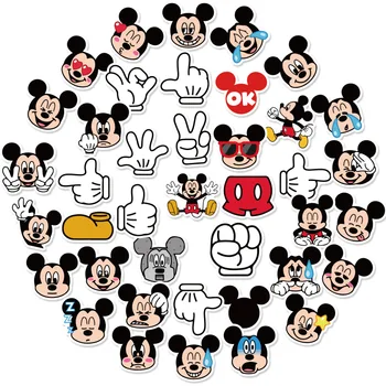 40PCS Disney Klasické Kreslený Obrázek Mickey Výraz Samolepky, Notebook, Mobilní Telefon, Notebook, Vodotěsné Samolepky Dekorace Auto