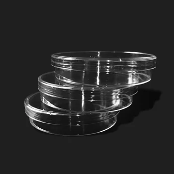 10ks 70mm Jasné, Transparentní, Sterilní Plastové Petriho misky S Krytem pro Laboratorní Zdravotnické Biologické Vědecké Laboratoři Dodávky