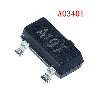 100KS AO3401 SOT23 A19T SOT-23 P-Kanálový MOSFET TRANZISTOR