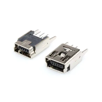 100ks Mini USB Samice 5Pin Konektorem 180 stupňů