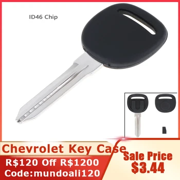 1 Ks Černá PP Náhradní Transpondér Klíč Zapalování Uncut Čepel Prázdné Auto Klíč s ID 46 Čip, Vhodné pro Vozy Chevrolet