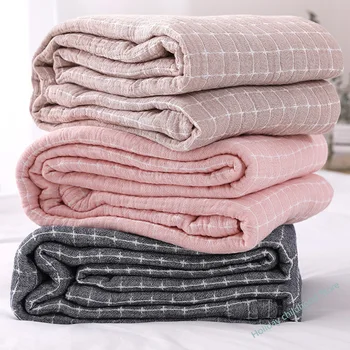 Japonské jednoduchý ležérní deka Bavlněná gáza pohovka kryt multifunkční hodit deku na postele home dekor pohovka ručník přehoz