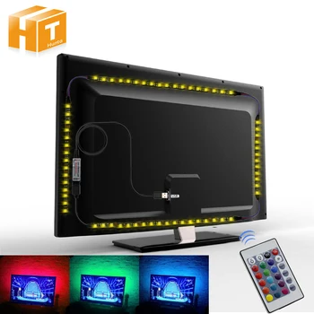 USB LED Strip 5050 RGB Flexibilní LED Světla DC5V RGB Barvy Proměnlivé TV Osvětlení Pozadí.