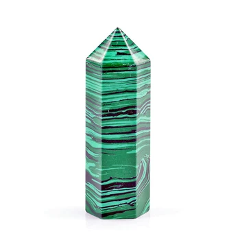 75mm Opalite Crystal Tiger-Kůže Zelené Pruhované Malachit šestibokého Hranolu Kameny, Minerály, Léčivé Cherry Tiger Quartz Drahokam
