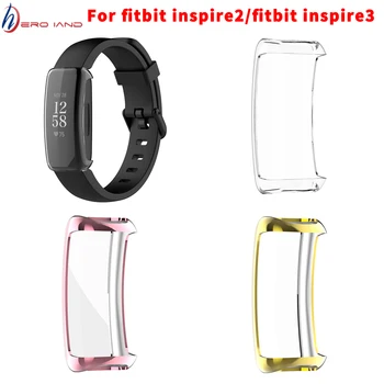 TPU Měkký Ochranný Kryt Pro Fitbit Inspirovat 2/3 Smartwatch Případě Vodotěsné Full Screen Protector Shell Nárazníku Náhradní Případech