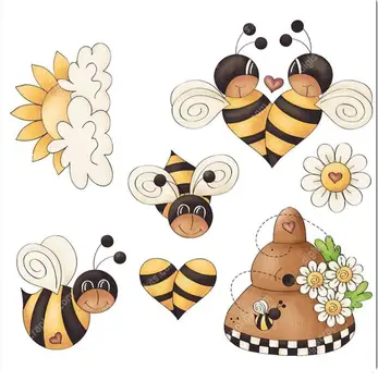 Jasné včely tráví transparentní razítka Řezání Kovů Zemře Šablona pro DIY Scrapbooking Papír, Karty, Aby Dekorativní Řemesla