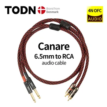 Canare hi-fi Stereo 1 Pár RCA Kabel 6,5 mm Stereo jack High-performance Premium Hi-Fi Audio kabel aux 6,5 mm na 2RCA Propojení