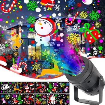 Vánoční Lampa Projektoru 20 Vzorů Laseru LED Fázi Světla, Projekce, Světelné Vánoční Dekorace Lampa pro Domácí Dovolenou Zahradní Párty