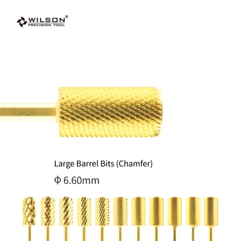 6.6 mm Velký Sud Bit(Zkosení) - Zlato - WILSON Karbidu Nail Drill Bit