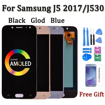 Super Amoled LCD Pro Samsung Galaxy J5 2017 J530 J530F LCD Displej Dotykový Displej Digitizer Shromáždění lcd pro J5 Pro 2017 J5 Duos