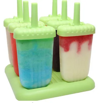 Zmrzlina Vaření nástroje 6 Mobilní zmrzlina Nástroje Pop Formy Popsicle forem výrobník ledu Lízátko Formy Zásobník Kuchyň DIY