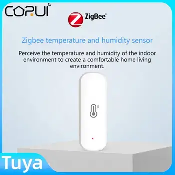 CORUI Tuya ZigBee Inteligentní Teplotní A Vlhkostní Senzor Teploměr APP Dálkové Ovládání Domácí Bezpečnostní Práce S Alexa Google Domov