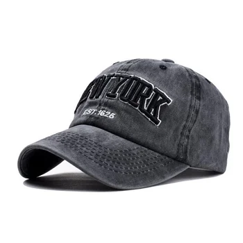 oZyc Písku prané 100% bavlna baseball cap hat pro ženy, muže vintage táta klobouk NEW YORKU výšivky dopis venkovní sportovní čepice