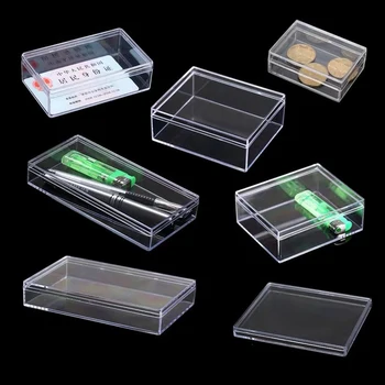 10pcs/lot Transparentní Plastový Úložný Box Šperky Organizátor Jasný Případ Kosmetické Displej box mnoha velikostech