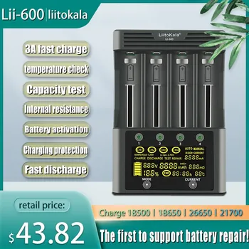 18650 Lithium Baterie Nabíječka 3.7 V Multi-funkce Čtyř Hracích 26650 Inteligentní Rychlé Nabíjení Kapacita Vnitřní Odpor Detekce Ni-MH