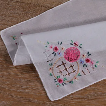 S008-P: 1 kus Ruční Háčkování ruční výšivka ručně drawnwork bavlna kapesník