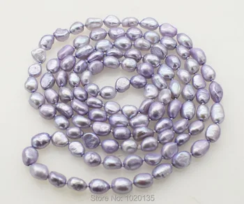 wow! sladkovodní pearl, baroko, 8-11MM VIOLET DLOUHÝ náhrdelník 43