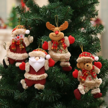 4ks Vánoční Závěsné Přívěsky, Santa Claus Panenky Vánoční Strom Dekorace pro Domácí Natal Vánoční Ozdoby Řemesla Nový Rok 2023