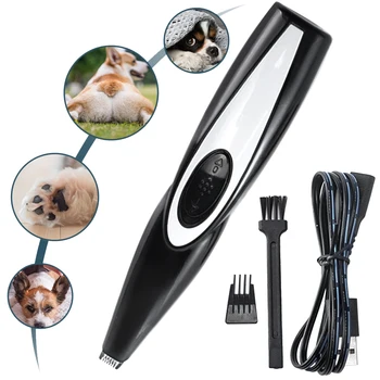 Psa na Stříhání Vlasů Profesionální Pet Zastřihovač Psa Clipper USB Dobíjecí Zadek, Ucho, Oči, Nohy, Vlasy Fréza Remover s Nízkou hlučností